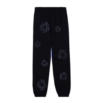Denim Trs Diamonds Full Black Pants