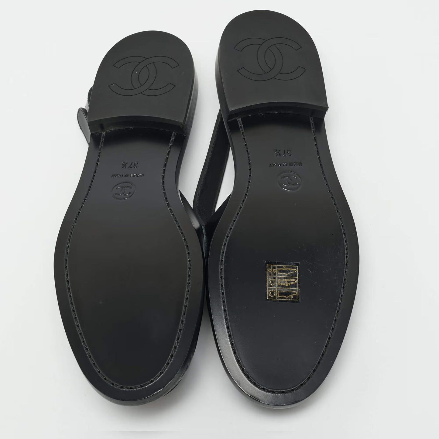 Slingback Flache Schwarz Loafer