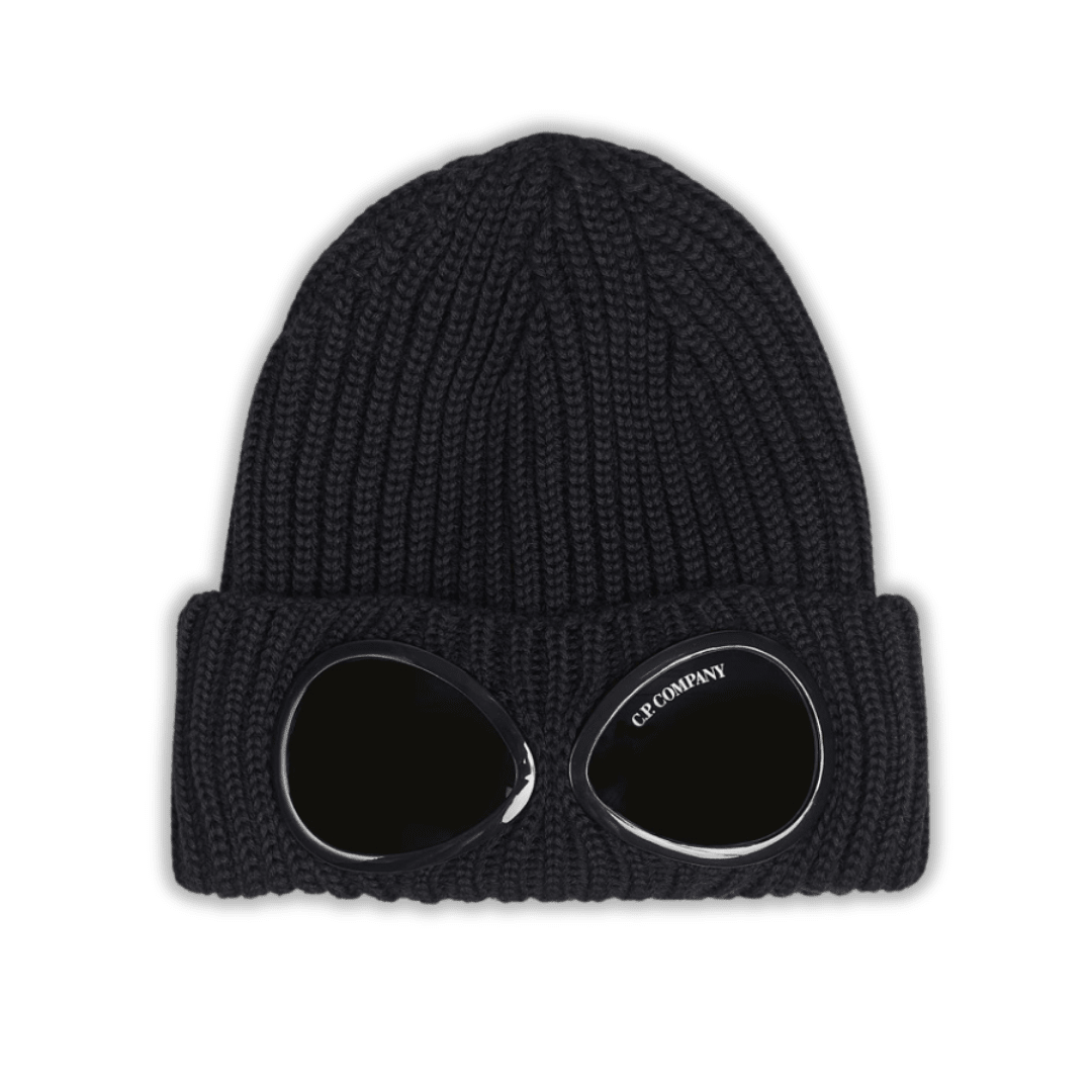 Monogram Full Black Beanie