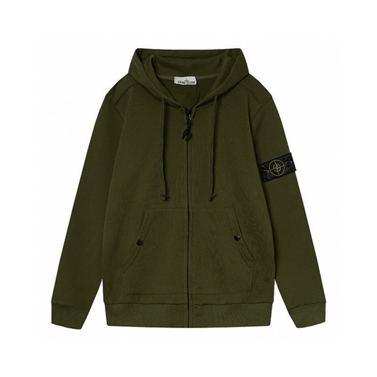 Stone Monogram 3.0 Zip Hoodie