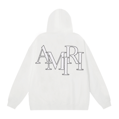 Amr Staggered Monochromatic Hoodie