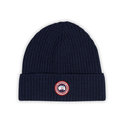 Goose Black Ribbed Beanie