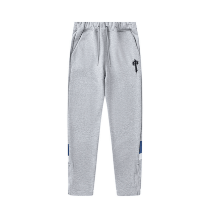 V-Stripe Hooded Blue Tracksuit