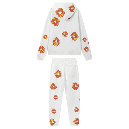Denim Trs White Orange Tracksuit