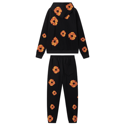Denim Trs Black Orange Tracksuit