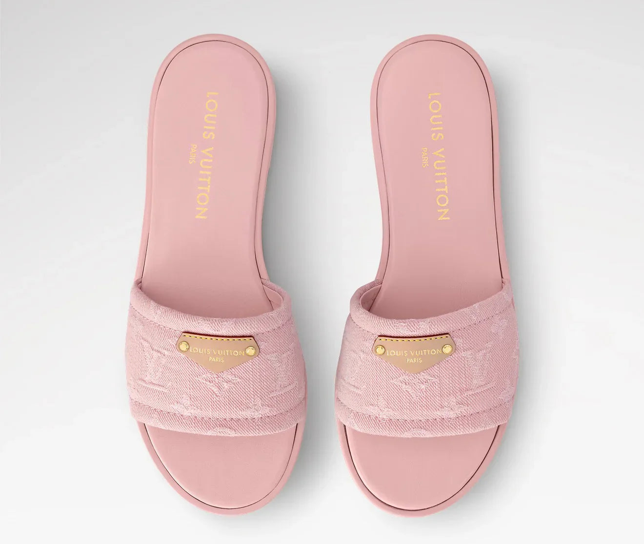 “LV“ DENIM SANDALS