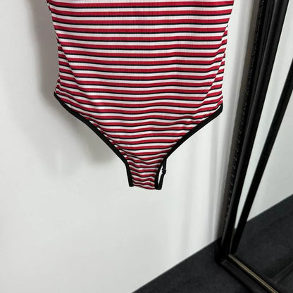 STRIPPED SWIMSUIT