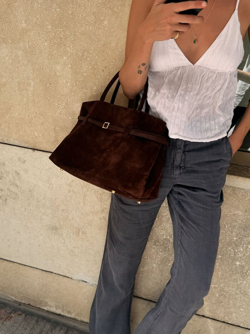 "Selena" Wildleder Handtasche
